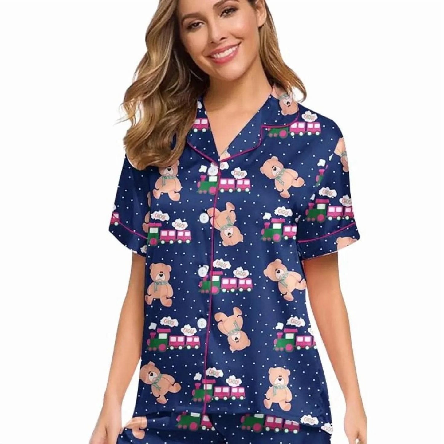 Kpop Demon Hunters Rumi Choo Choo Satin Pajamas Set, Rumi Kpop Demon Hunters Sleepwear Pajamas Set