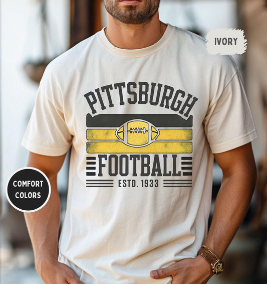 Pittsburgh Team Mascot Shirt, Floral Spirit Mascot Sweatshirt, Game Day Tee, Abstract Flower Football Sports Shirt, Cheerleader Gift Shirt