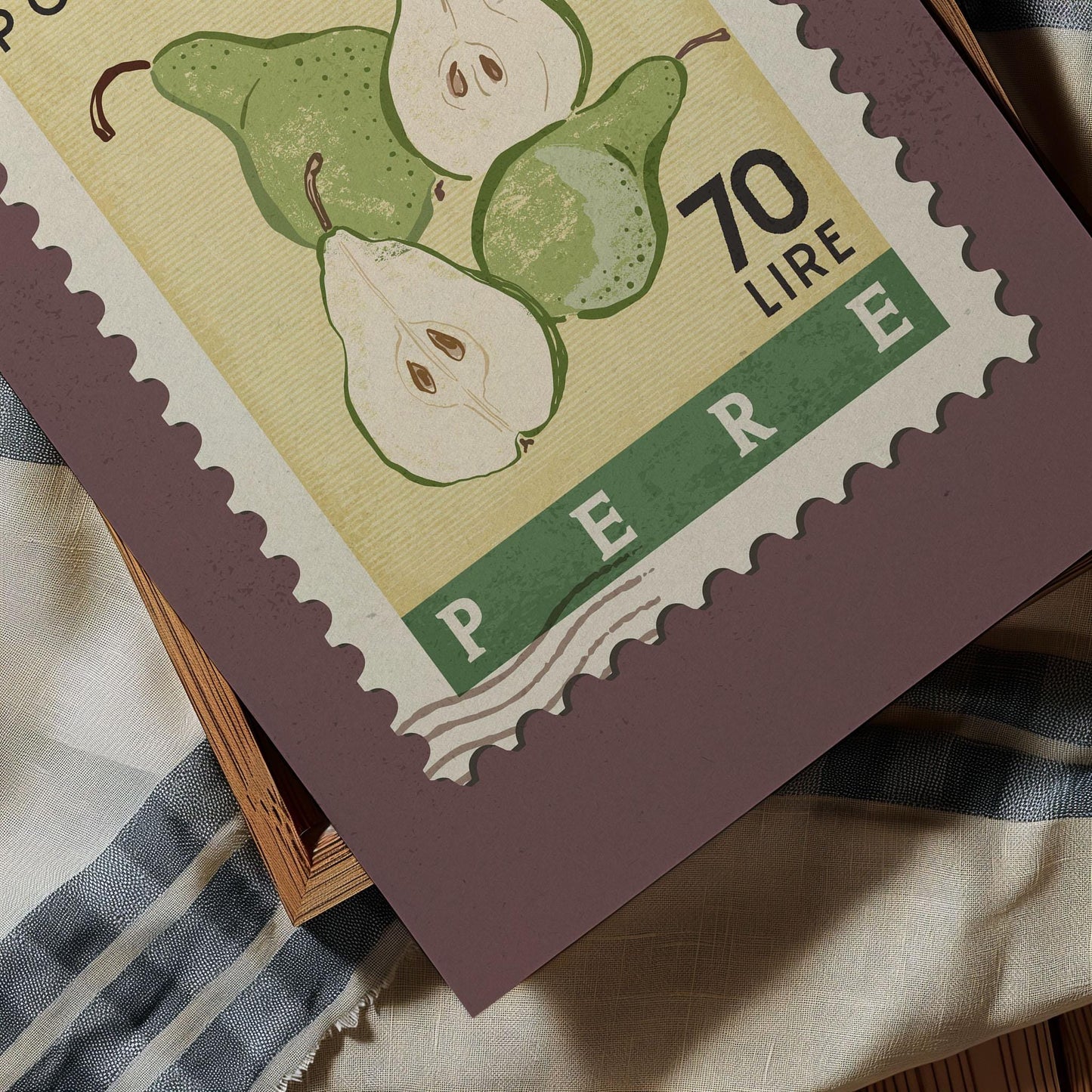 Pear Poster, Pear Fruit Market Print | Italian Food Art | Vintage Fruit Poster, Pear Wall Art, Food Illustration