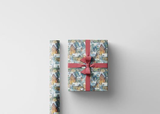 Christmas Wrapping Paper Roll, Vintage Retro Gift Wrap, Custom Holiday Paper for Christmas Packaging #10