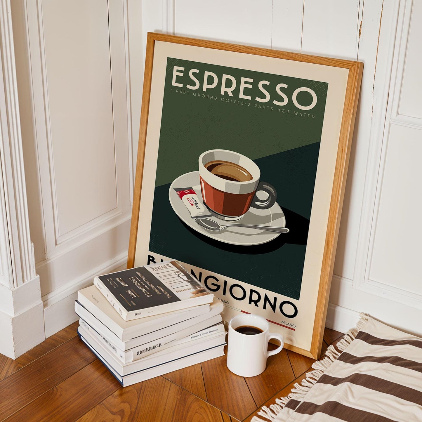 Espresso Coffee Poster, Kitchen Coffee Bar Art Print, Coffee Bar Sign | Vintage Coffee Poster | Coffee Gift for Coffee Lover