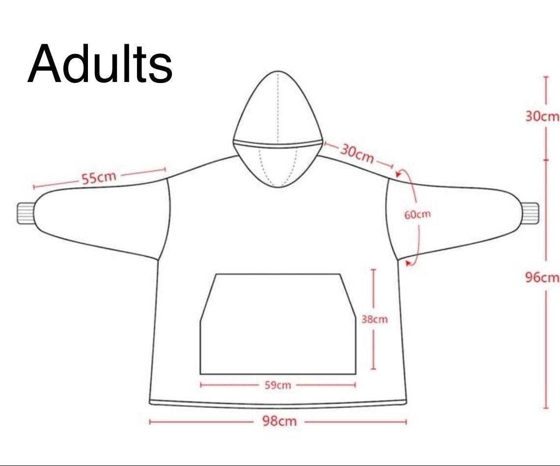 Anime Blanket Hoodie  oversize snuggle Sherpa Satoru Gojo Jujutsu Kaisen unisex adults and kids