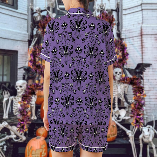 Retro The Haunted Mansion Pajama Set, Madam Leota Hitchhiking Ghosts Sleepwear, The Hatbox Ghost Pjs, Welcome Foolish Mortals Loungewear Set