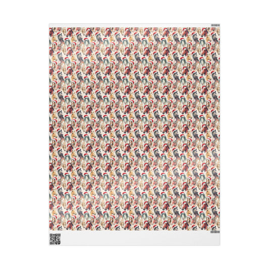 Horse Lover Xmas Wrapping, Equestrian Winter Gift Wrap, Holiday Horse Print Paper, Riding Christmas Wrap, Cowgirl Festive Paper