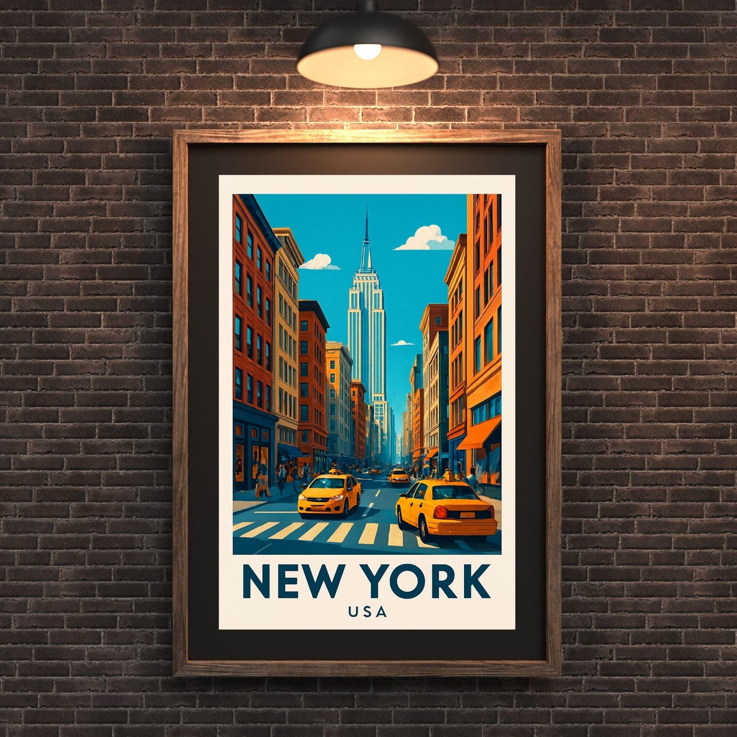 New York Skyline Wall Art, Travel Poster, Empire State Building Print, American City Decor, NYC Travel Wall Art, Birthday Gift, Wedding Gift