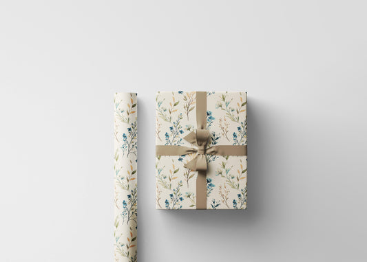 Botanical Wildflower Gift Wrap for Teacher Appreciation Gifts | Garden-Inspired Wrapping Paper for Thoughtful Presents