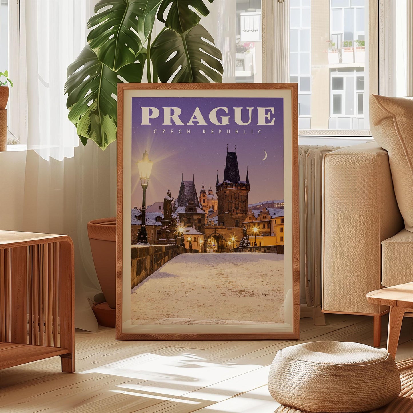 Prague Print, Prague Poster, Prague Wall Art, Czech Print, Czech Wall Decor, Charles Bridge Poster, Czech Republic Poster