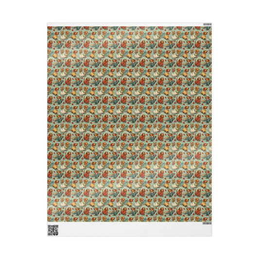 Cute Dachshund bookish wrapping paper for Dog Lovers | Weiner Dog gift wrap for Doxie Mama, Dachshund Mom or Sausage Dog Fan