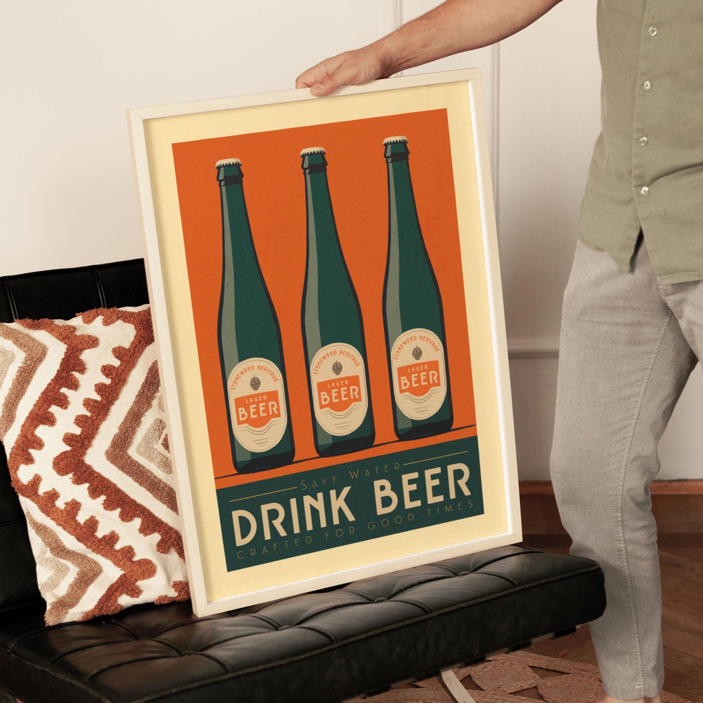 Beer Print, Beer Poster, Bar Wall Art, Classic Bar Cart Art Prints, Retro Cocktail Print, Bar Accessories, Beer Gift, Vintage Beer Wall Art