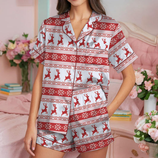 Christmas Reindeer Sleepwear, Christmas Pajama Set, Reindeer Christmas Loungewear Set, Merry Christmas Pajamas, Rudolph Reindeer Pjs