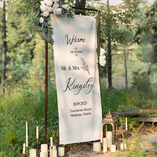 Rustic Wedding Sign – Personalized Welcome Sign for Wedding, Custom Ceremony Sign, Reception Decor,Bridal Shower Sign,Engagement Party Décor