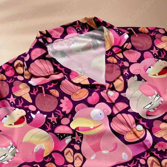 Slowpoke Pajama Set, Cute Anime Comfortable Kawaii Loungewear Gift for Anime Fans