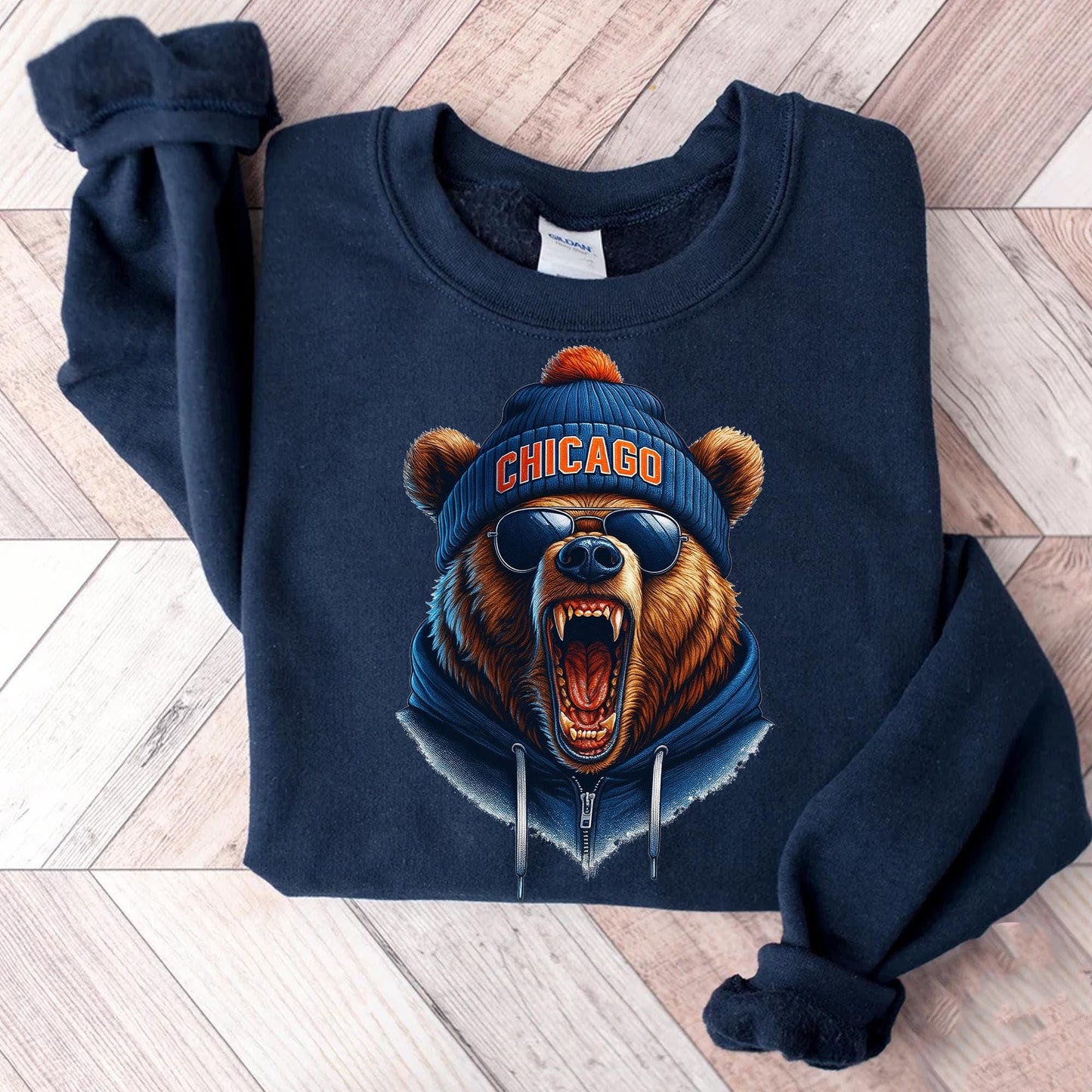 Chicago Football Spirit Animal Sweatshirt,Chicago Football Sweatshirt, Football Game Day, Chicago Shirt, Trendy Chicago Football Fan Gifts