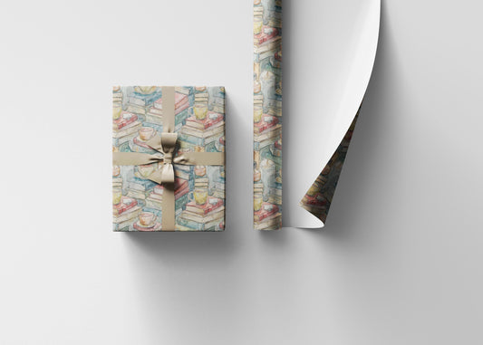 Vintage Librarian Wrapping Paper for Book Nerds Book Club Gift Wrap for Bookworms and Reading Addicts #12