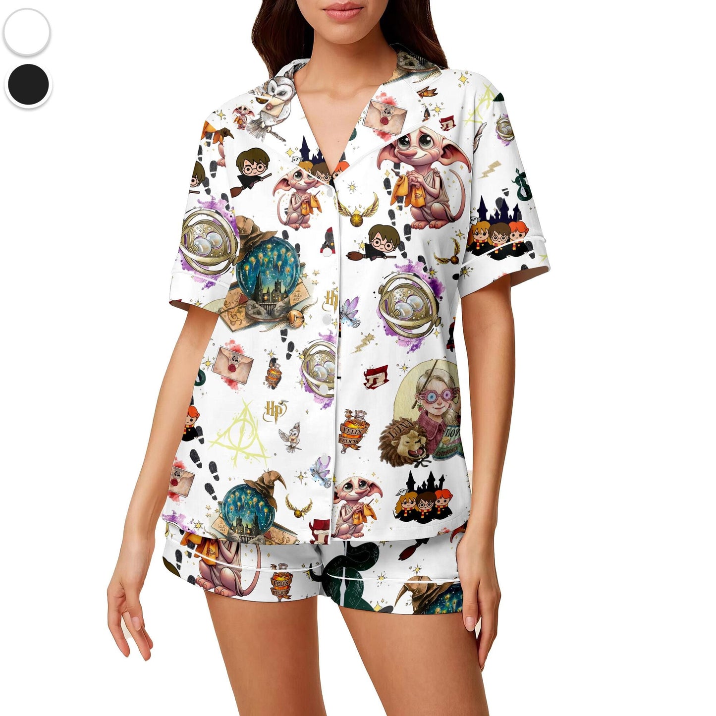 Halloween Wizard Magic Pajama Set, Cute Owl Sleepwear, Witch Theme Homewear, Cozy Sleepwear For Fans, Cute Witchy Vibes Gift For Her