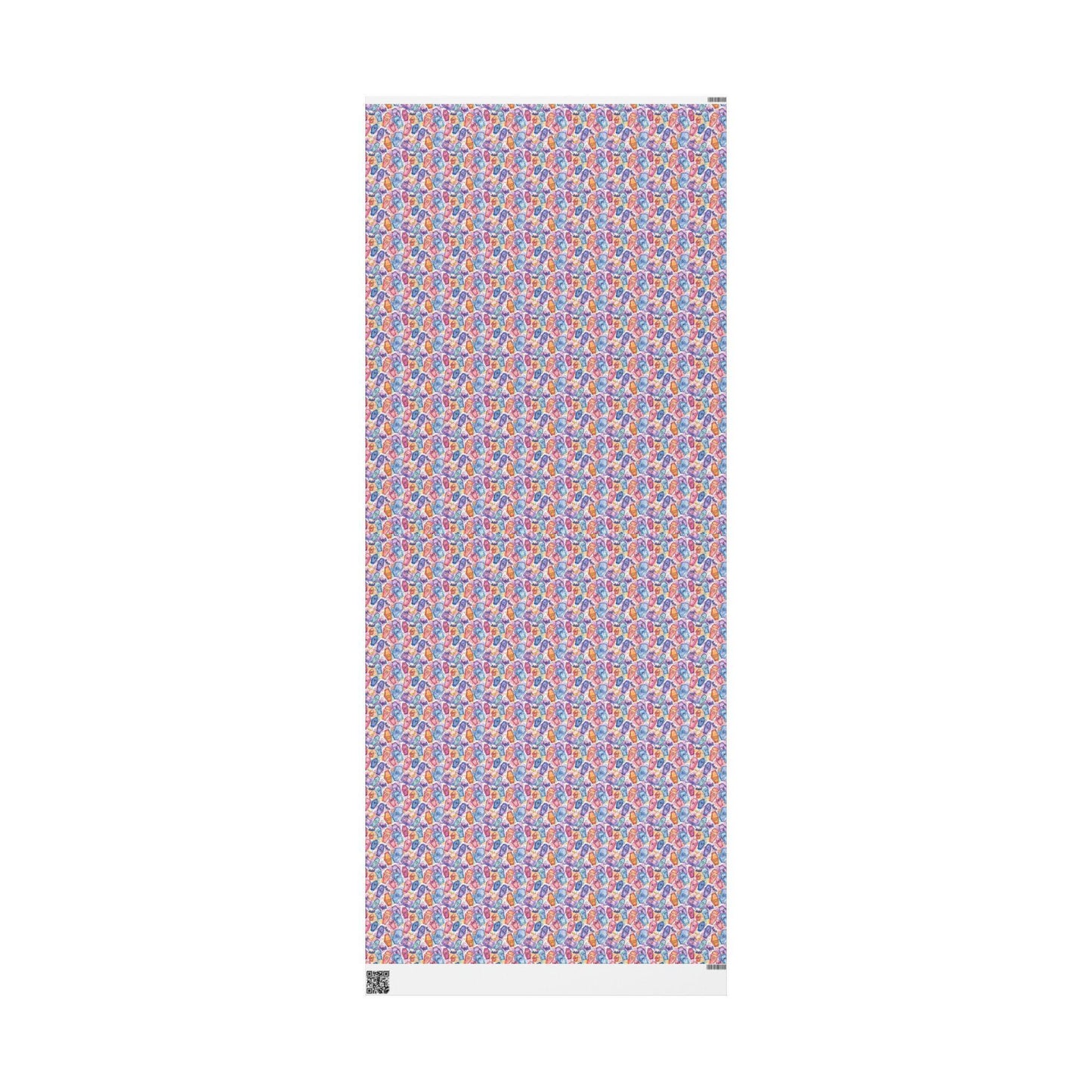 Pastel Goth Halloween Wrapping Paper Roll Watercolor Cute Ghosts Bats Witch Creepy Alternative #13