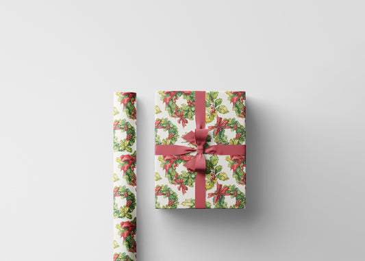 Retro Christmas Wrapping Paper, Vintage Style Gift Wrap Roll, Custom Christmas Packaging, Nordic Holiday Design #2