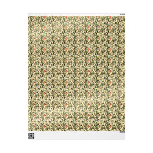 Bird Watching Wrapping Paper for Nature Lovers and Birders, Gift Wrap with Birds and Binoculars, Wildlife Inspired Gift Packaging #50