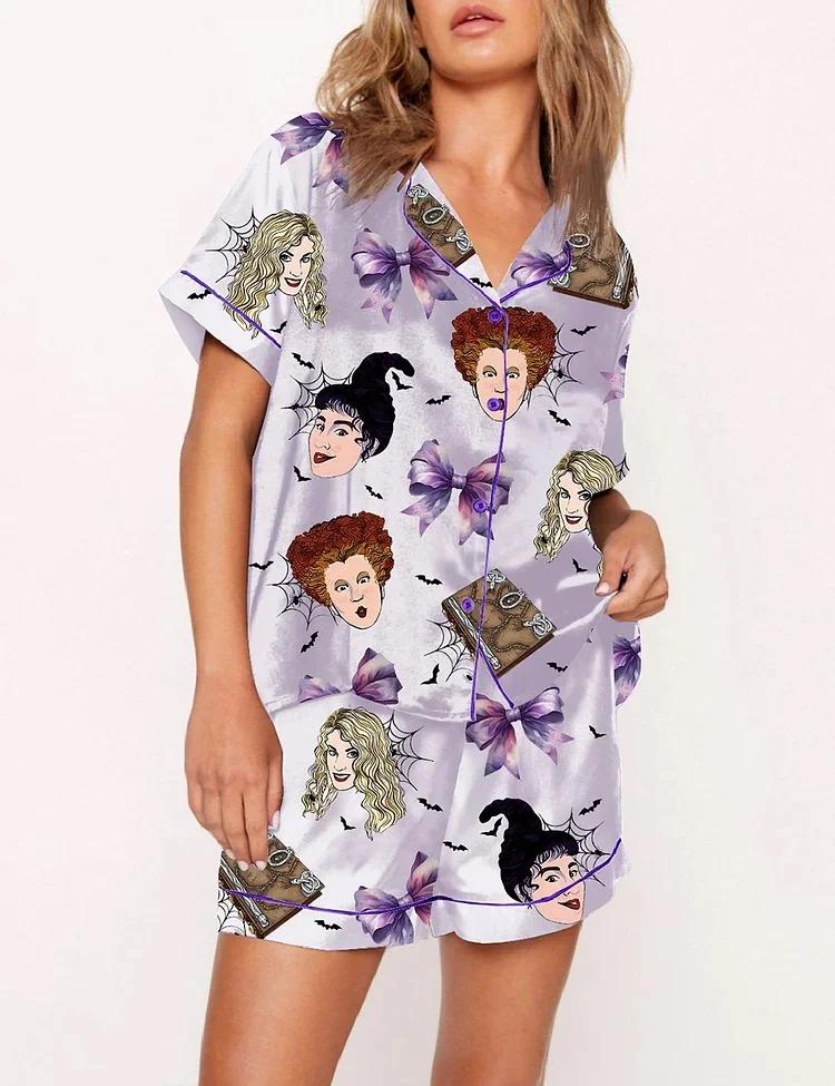 Hocus Pocus Halloween Satin Pajama Set Pajamas Set