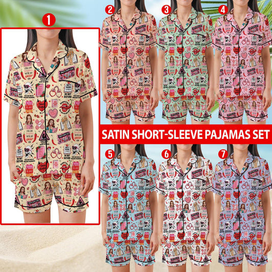 Spicy Romance Reader Satin Pajamas Set, Smutty Bookish Pajama Set, Spicy Book Lover Sleepwear, Funny Bookish Pajamas Set, Gift For Smut Slut