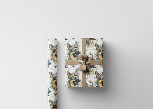 German Shepherd Wrapping Paper Roll with Dog Breed Print, Gift Wrap for GSD Lovers, Pet Owners, and Dog Moms or Dads Year-Round #4