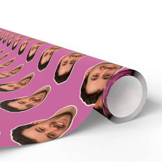 Personalized Wrapping Paper, Funny Gift for Boyfriend, Custom Face Print Gift Wrapping Paper, Unique Birthday Wrap, Gift for Girlfriend