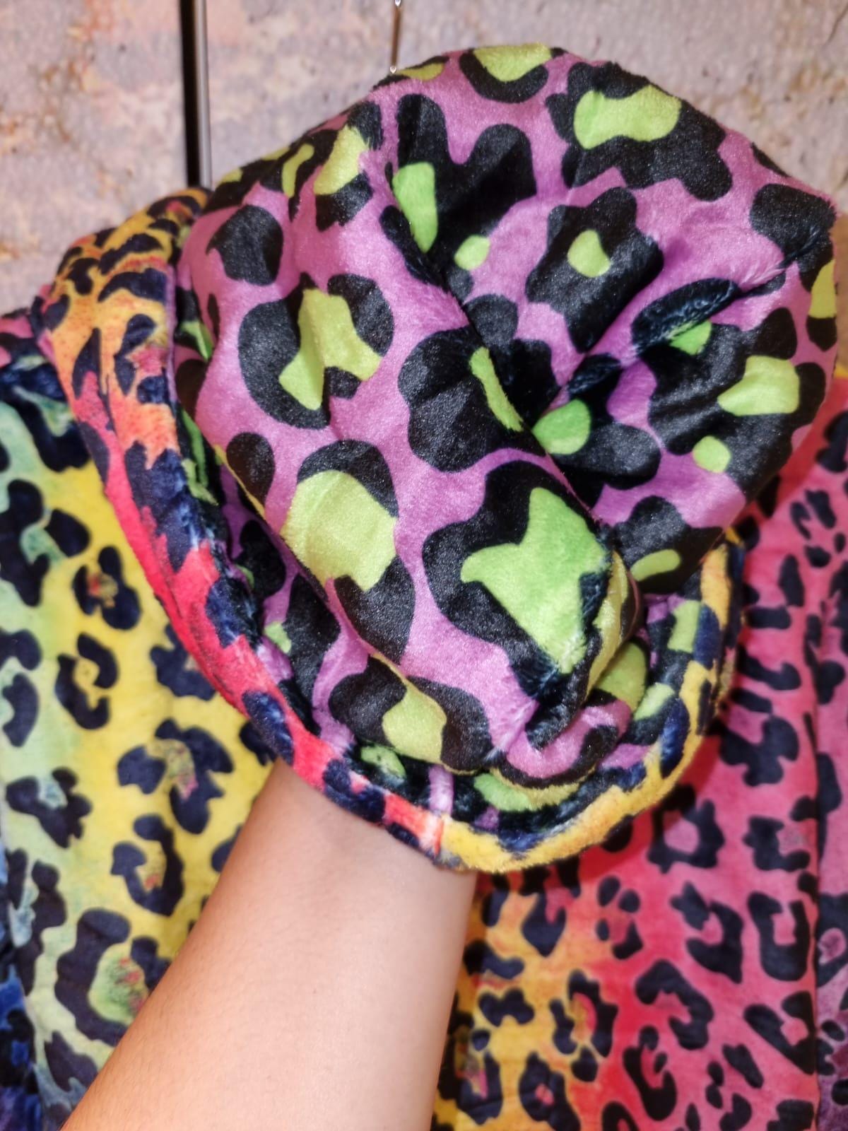 Rainbow Reversible Snug Hoodie LGBTQ Pride Flag Print Pullover Hooded Blanket with Sleeves Vivid Colours All Over Print Hoodie