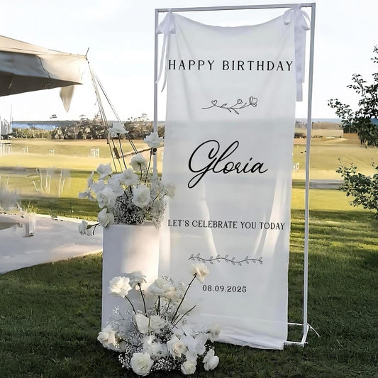 Personalised Birthday Name Banner, Birthday Banner, Custom Birthday Banner, Fabric Sign, Fabric Birtday Sign, Birthday Boho Wall Art