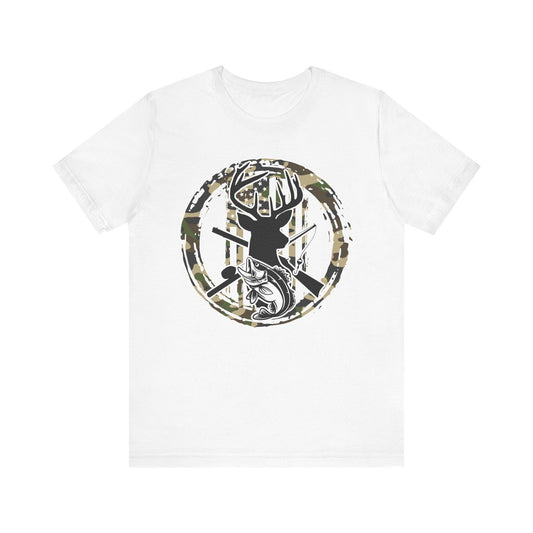 Deer Hunting & Bass Fishing T-Shirt: Outdoorsman Gift