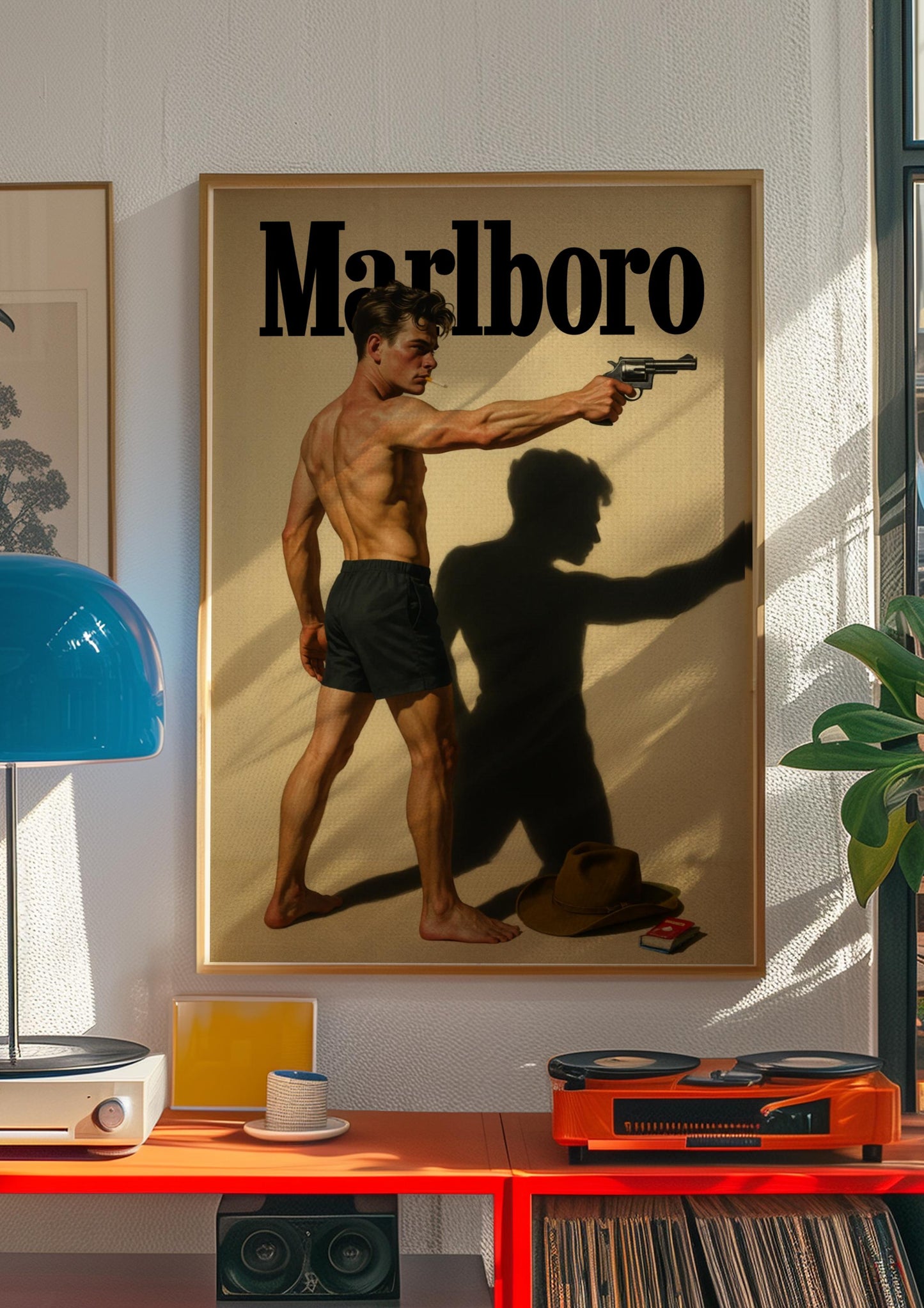 Vintage Cigarette Western Poster Print, Retro Marlboro Print, Tobacco Poster, vintage advertisment, cigarette poster marlboro, cigarette art