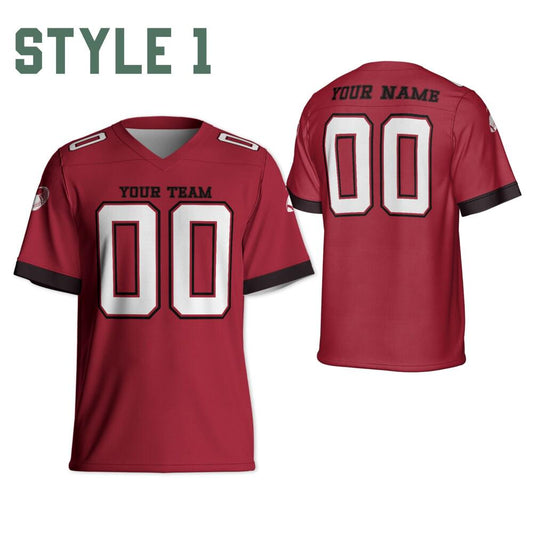Personalized Team Buccaneer Football Jersey Collection, Sleeves V-Neck Shirt, Shirt For Adult Kid,Custom Mesh Football Jersey Shirt
