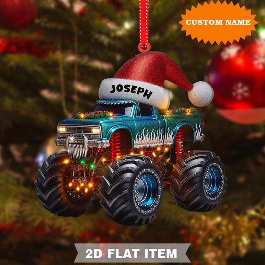Personalized Monster Truck Christmas Ornament, Truck Ornament, Xmas Ornament, Christmas Gift
