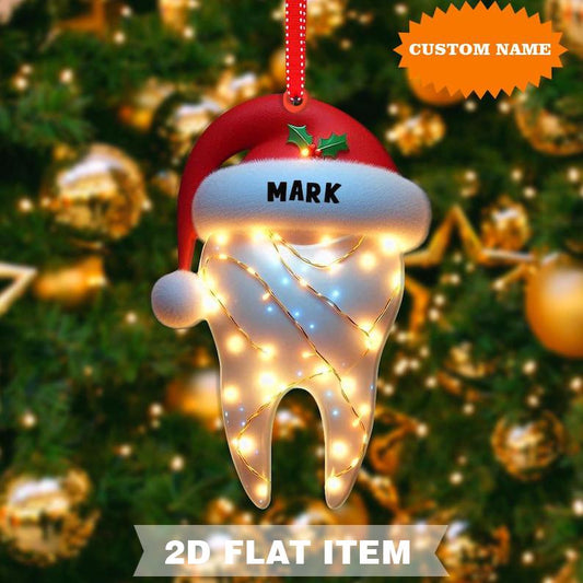 Personalized Teeth Dentist Christmas Ornament, Dentist Christmas Gift, Gift For Teeth Lover, Dental Squad Ornament, Christmas Gift