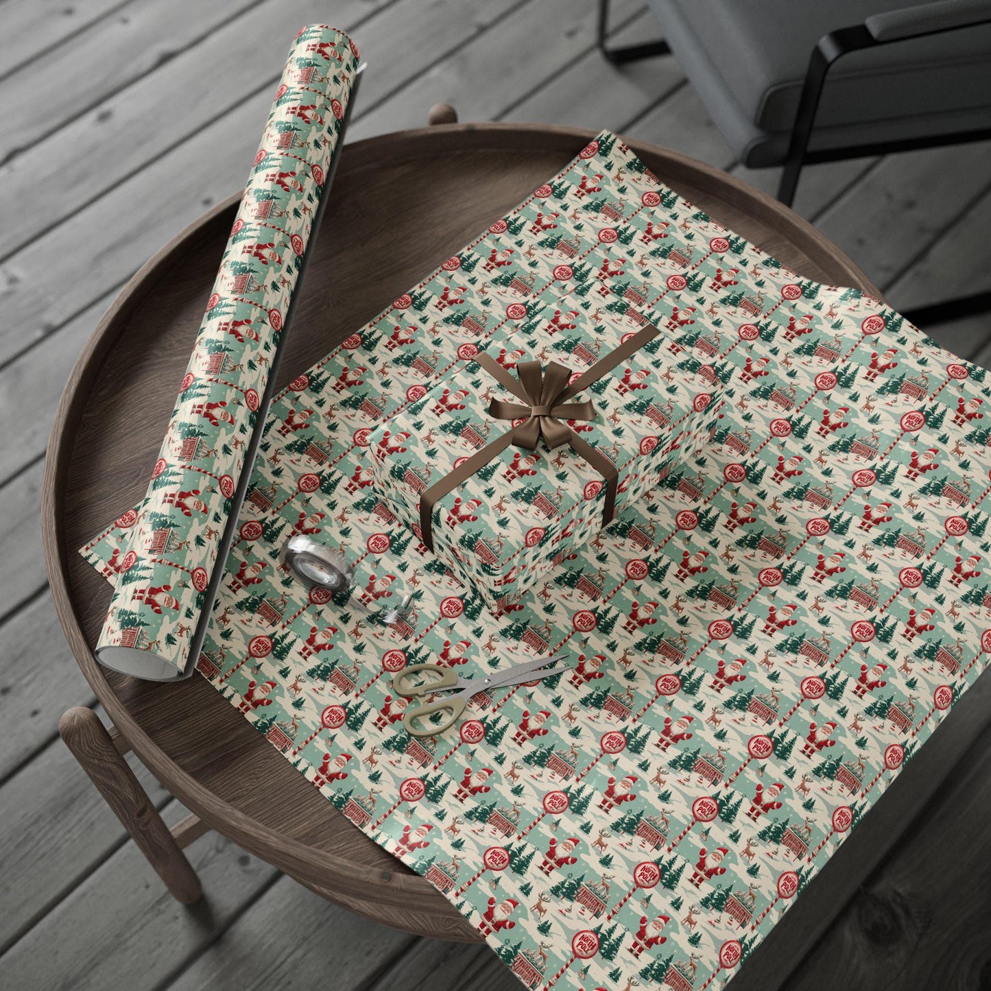 North Pole Wrapping Paper, Christmas Paper Gift Wrap Sheets from Santa, North Pole Newspaper - Holiday Gift Wrap, Xmas Decor