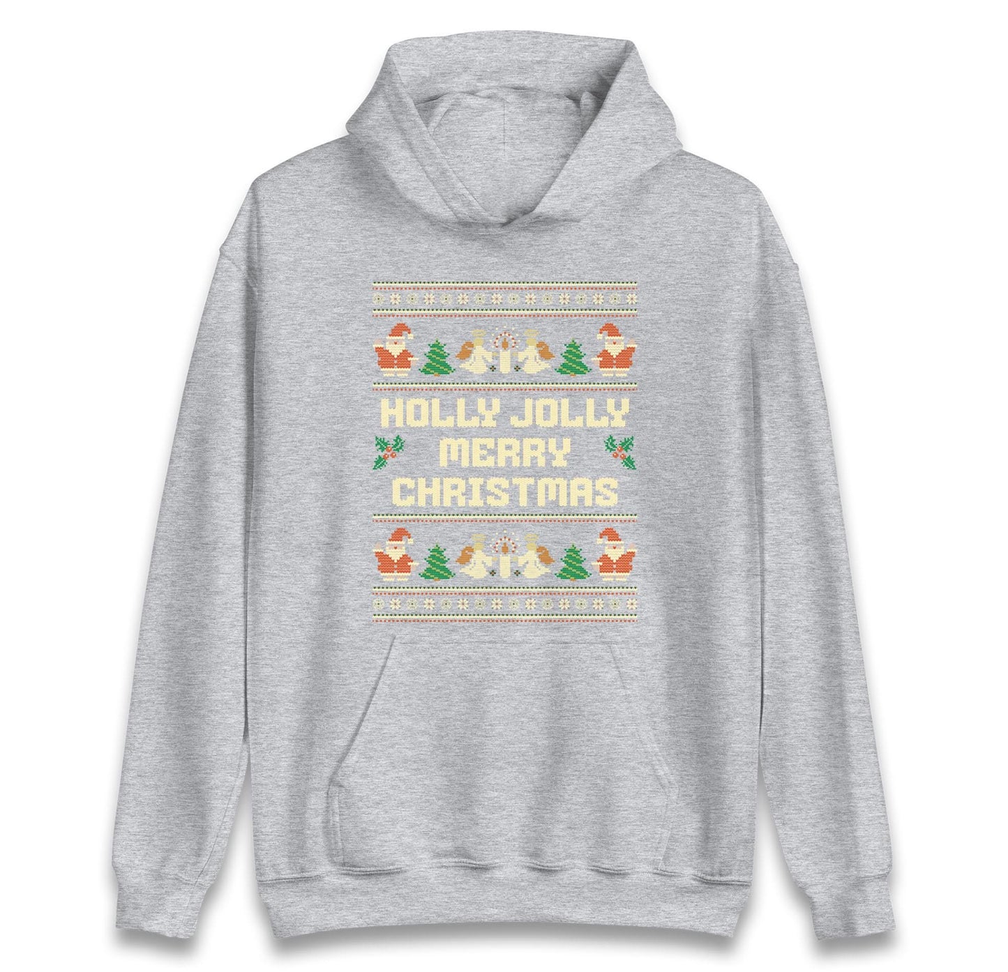 Holly Jolly Christmas Jumper, Xmas Festive Tee Top, Funny Xmas Ugly Jumper, Funny Christmas Hoodie, Xmas Carol Song Sweat Shirt