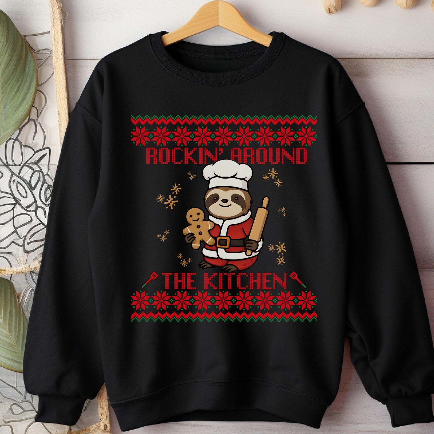 Rockin' Around the Christmas Tree Shirt Ugly Christmas Gift for Baker Secret Santa Gift Ideas GingerBread