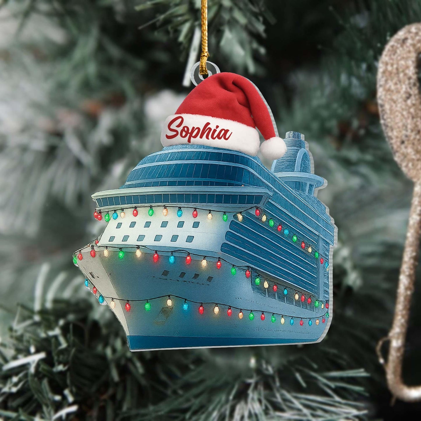 Cruise Flat 2D Ornament, Cruise Ship Ornament, Personalized Vacation Keepsake Ornament,Cruise Lover Gift Cruise Christmas Gift Family Cruise