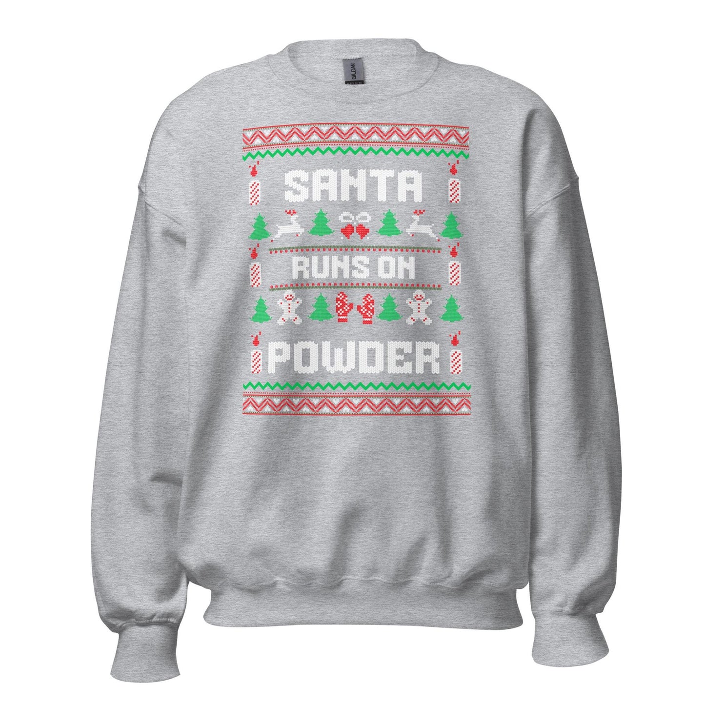 Santa Runs On Powder Funny Christmas Jumper | Ugly Xmas | Rude Festive Party Outfit | Secret Santa Gift