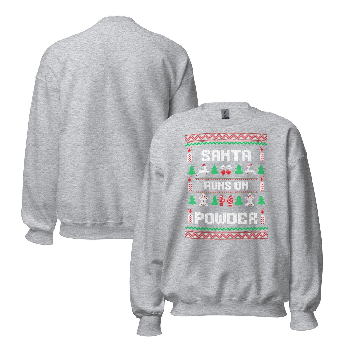 Santa Runs On Powder Funny Christmas Jumper | Ugly Xmas | Rude Festive Party Outfit | Secret Santa Gift