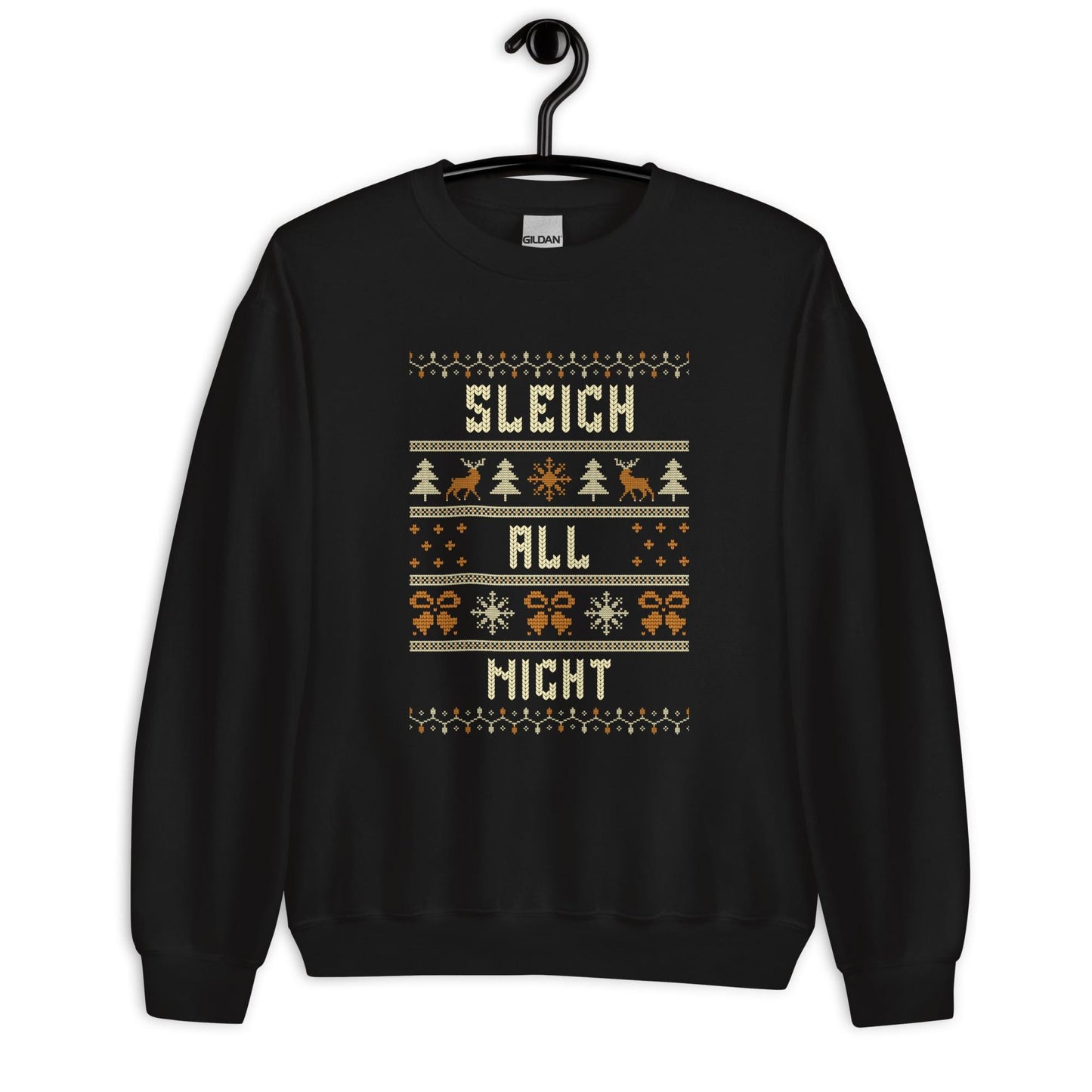 Sleigh All Night Funny Christmas Jumper | Ugly Xmas for Parties | Secret Santa Gift | Festive Knitwear for Men Women