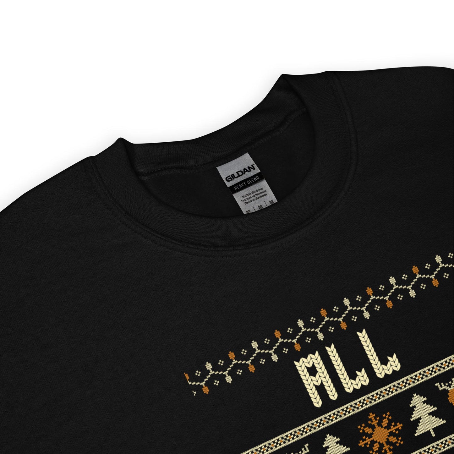 All About Booze Funny Christmas Jumper | Rude Ugly Xmas | Drinking Party Knitwear | Secret Santa Adult Humour Gift
