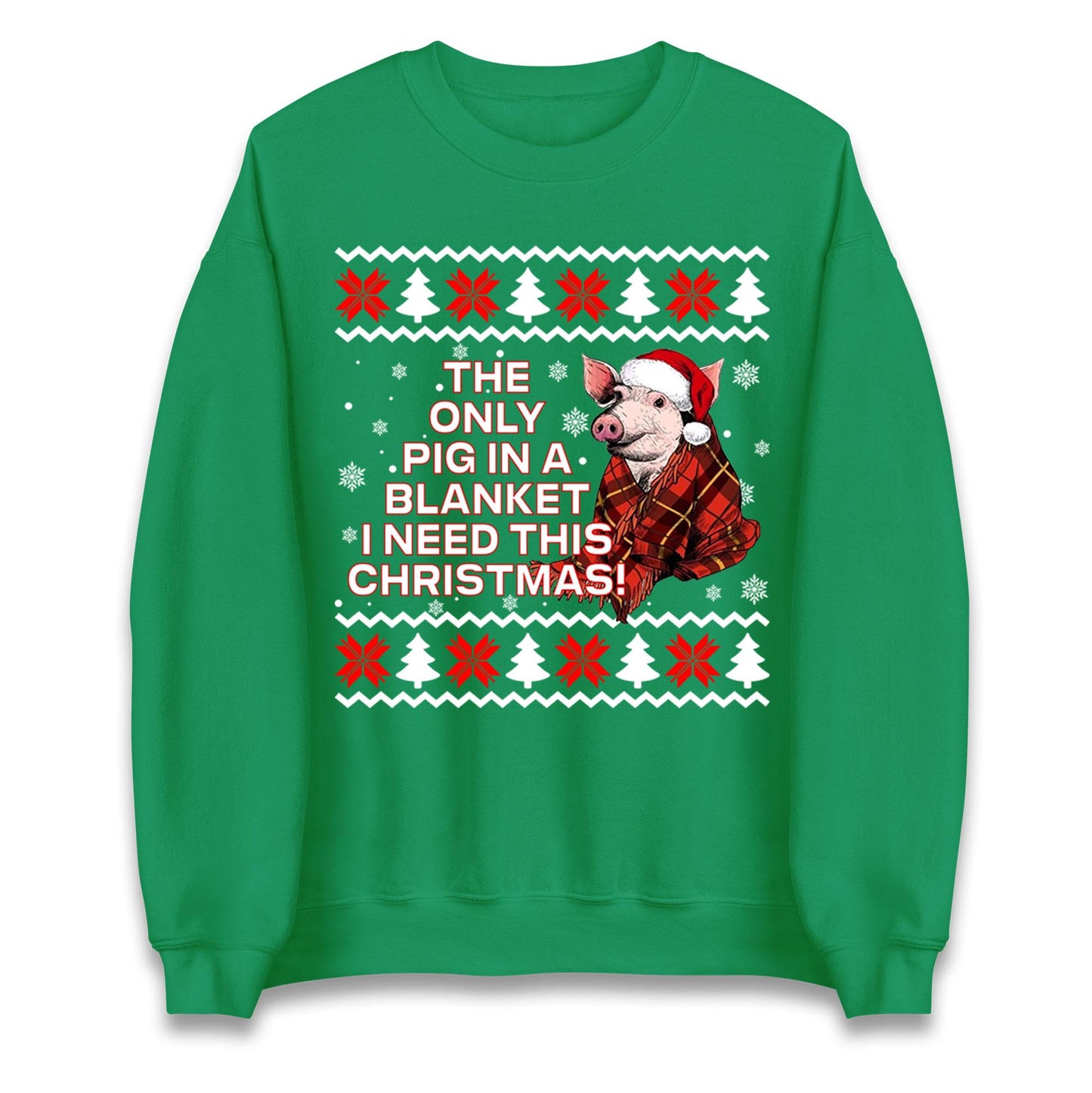 The Only Pig In Blanket I Need This Christmas Jumper, Xmas Funny Hoodie, Adult Humour Christmas T Shirt