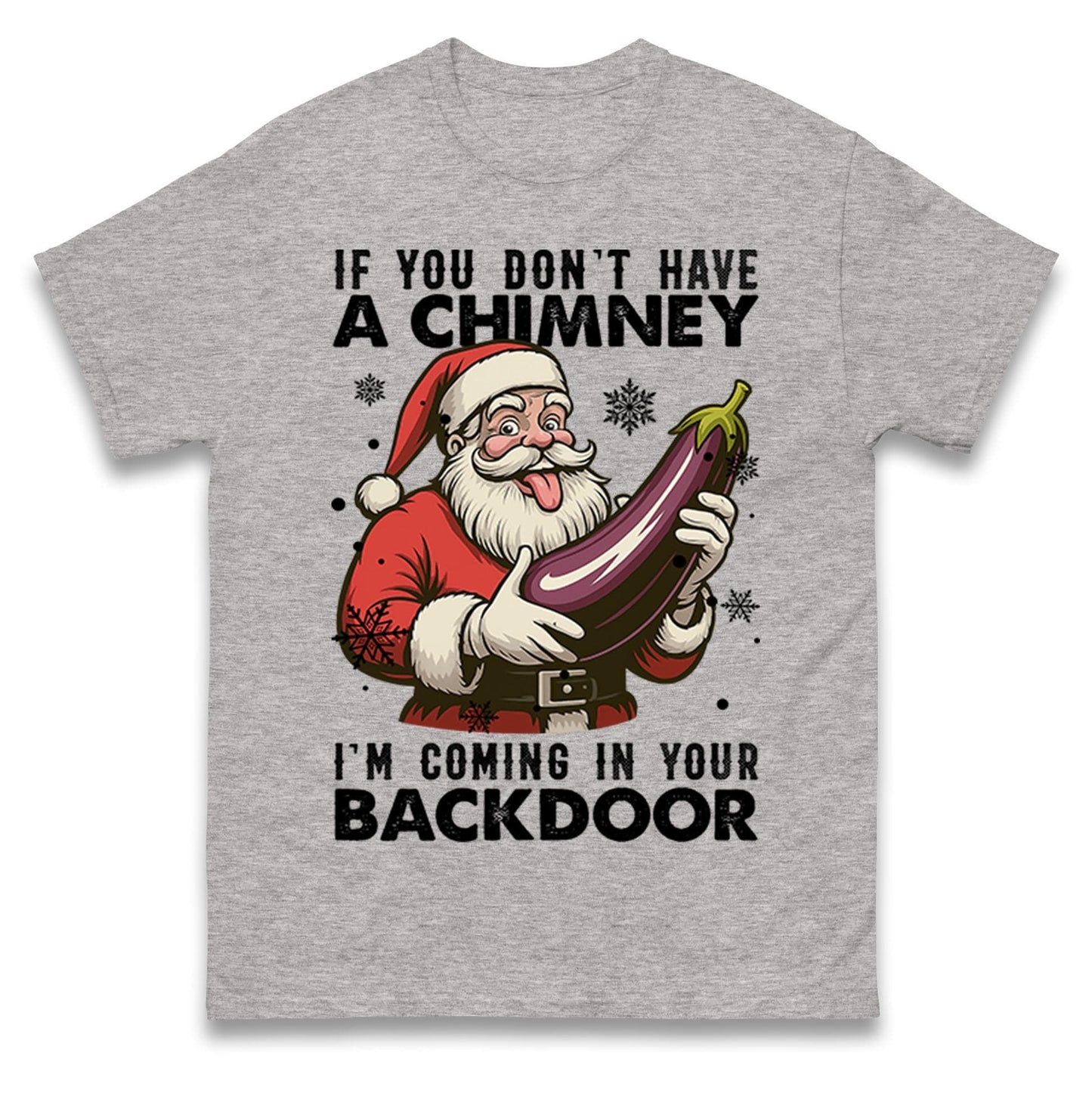 If You Dont have A Chimney Im coming In Your backdoor Funny Santa Christmas Jumper, Xmas Rude , Adults Offensive Xmas Hoodie