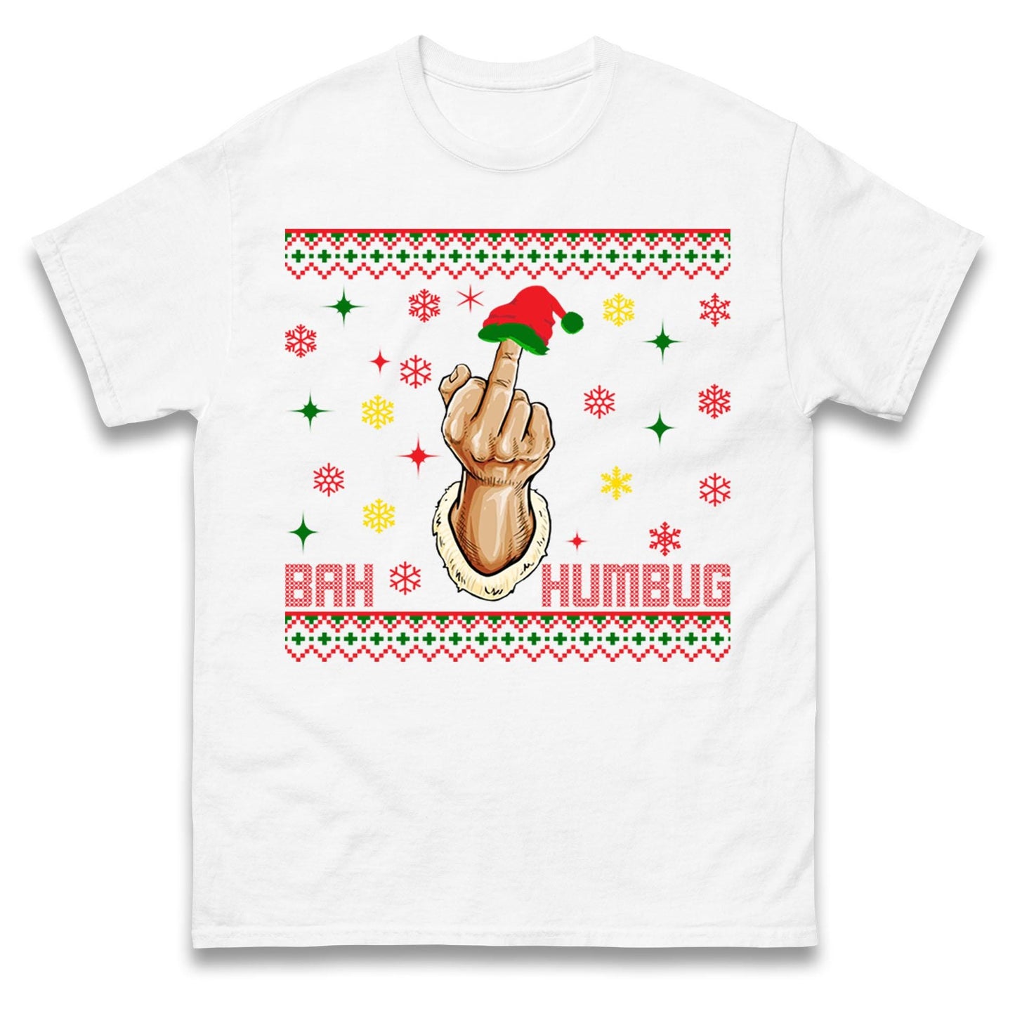 Bah Humbag Ugly Christmas Jumper, Middle Finger Rude Offensive Christmas Jumper, Xmas Funny Adults hoodie