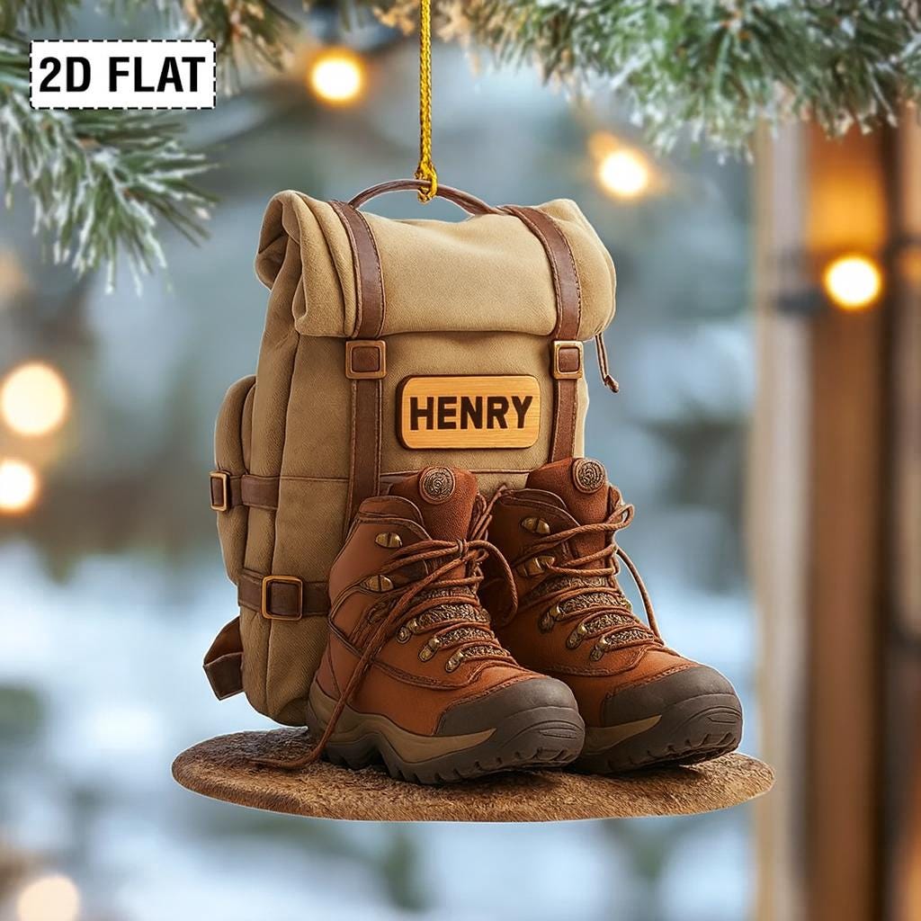 Personalized Hiking Christmas Ornament: Custom Camping Lover Haing Christmas  Tree Decor, Christmas Gift For Hiking Club