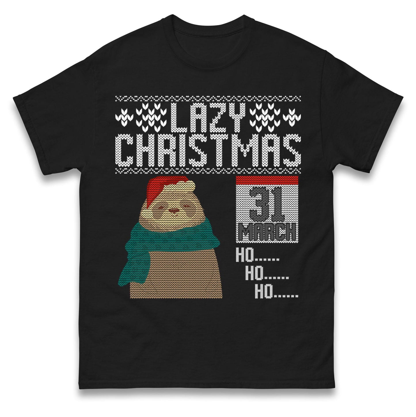 Lazy Sloth Christmas Jumper Ho Ho Ho funny ugly sweatshirt, Funny Christmas jumper, Xmas Gift T Shirt