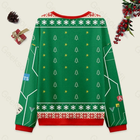 Circuit Board Christmas Tree Sweatshirt, Funny Tech Ugly Christmas Sweater, Geek Holiday Gift, Merry Christmas Knit Sweater