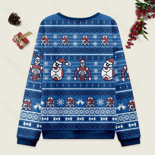 StarWars Christmas Sweater, BB-8 Ugly Christmas Sweater, Droid Xmas Holiday Gift, Robot Superhero Sweatshirt, Galaxy's Edge Shirt