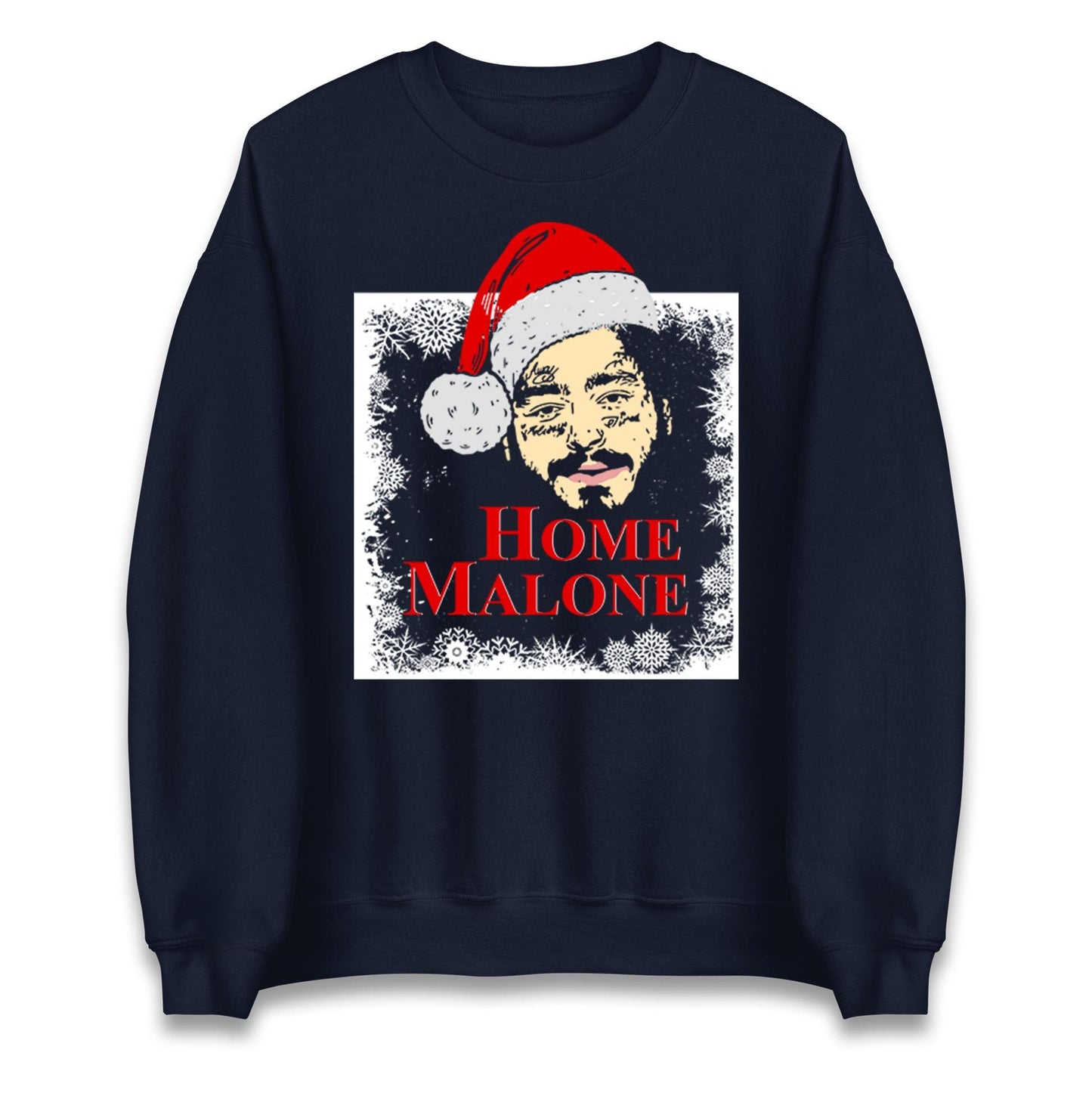 Home Malone Christmas Jumper, Funny Malone Xmas Tee, Cool Holiday Humor Gift Top, Trendy Meme Christmas Sweatshirt, Hilarious Festive Top