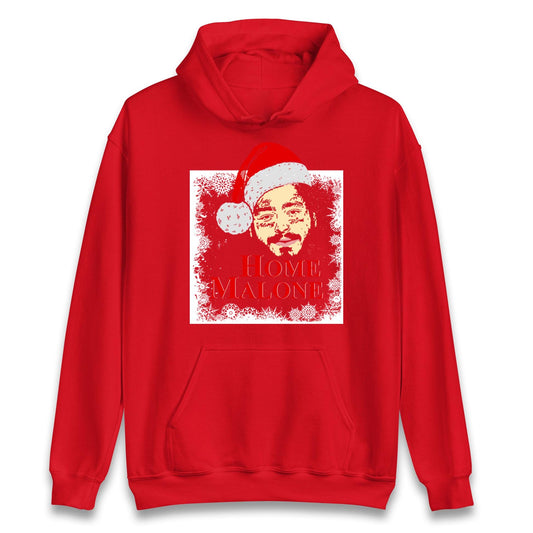 Home Malone Christmas Jumper, Funny Malone Xmas Tee, Cool Holiday Humor Gift Top, Trendy Meme Christmas Sweatshirt, Hilarious Festive Top